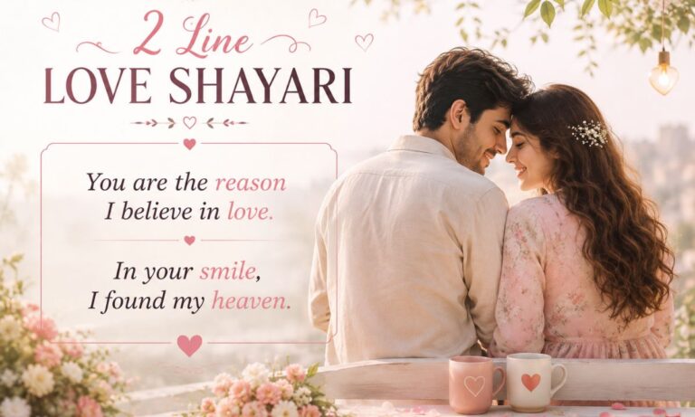 2 Line Love Shayari in English