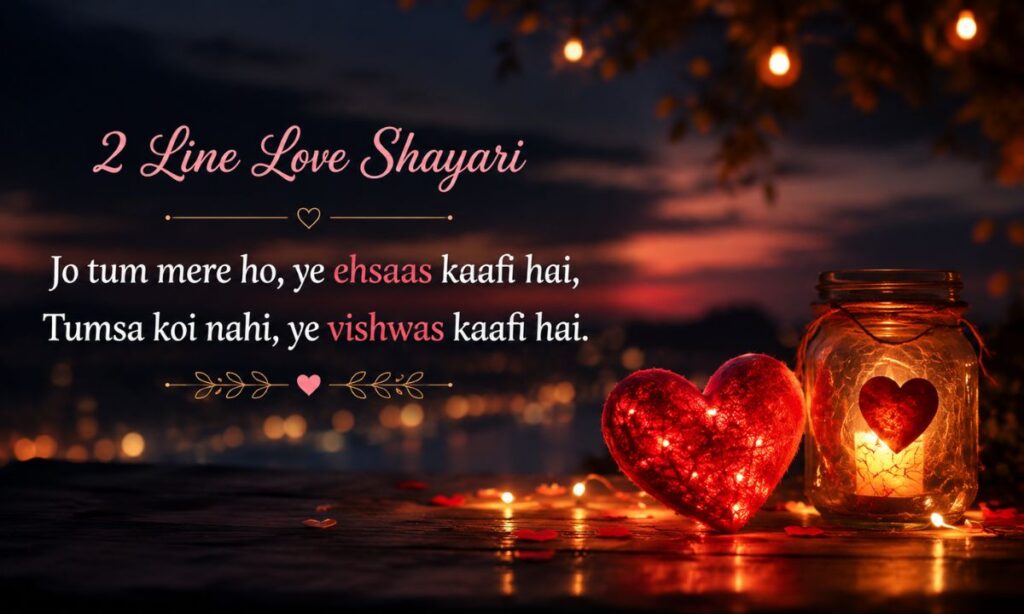 2 line love shayari